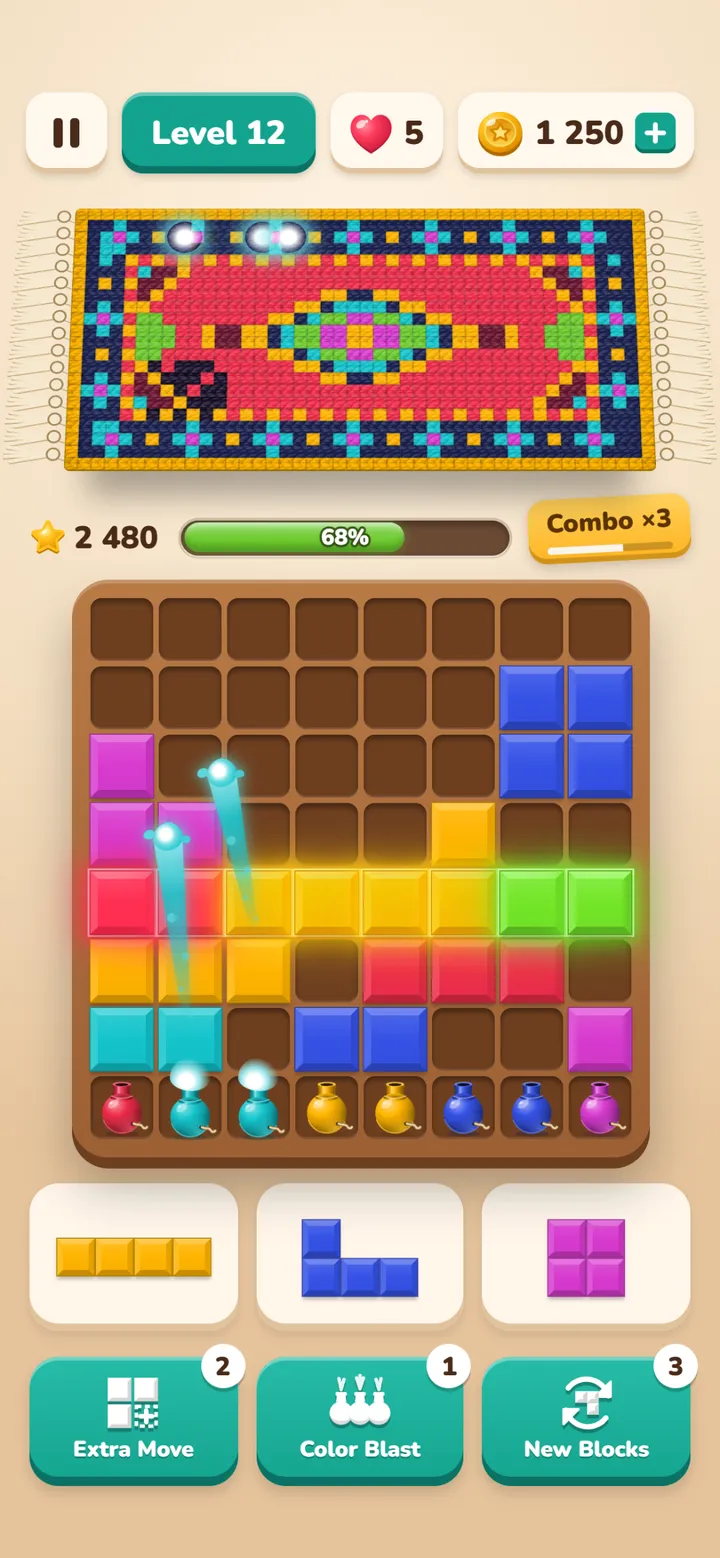 Gameplay di Pixel Blast